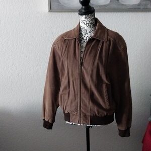 Preston & York Men's Brown Bomber Jacket